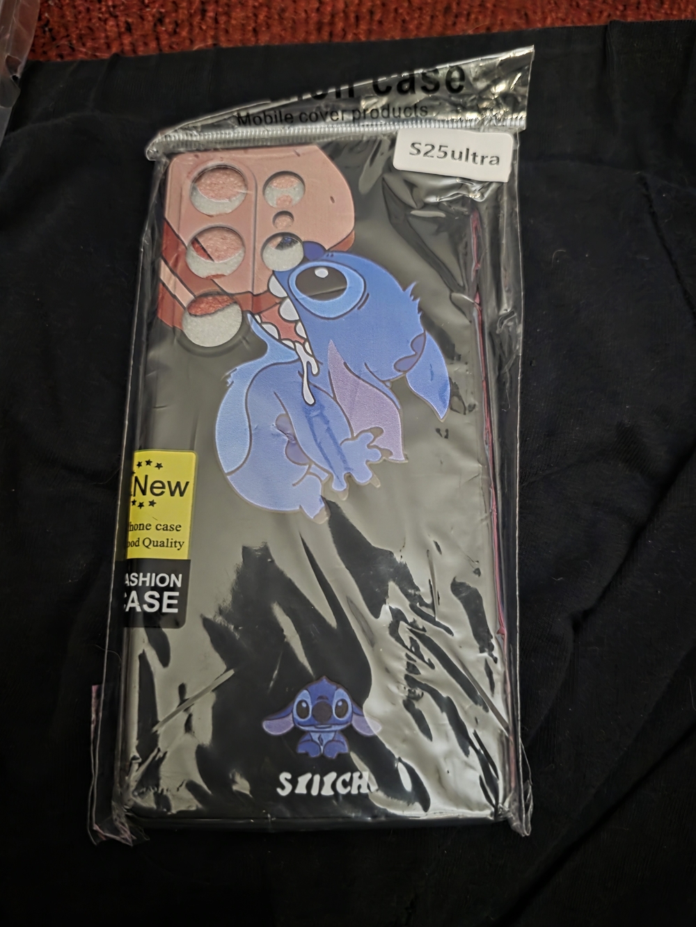 Stitch Graphic Phone Case Biting On Sandwich NWT - S25 Ultra